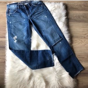 Madewell Button Fly Distressed Boyfriend Jeans